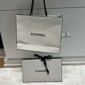 CHANEL cosmetic case with shopping bag